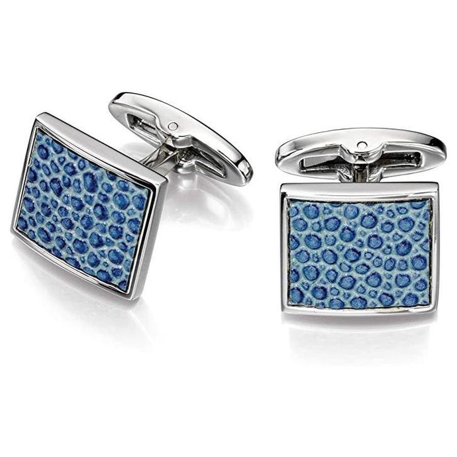 Dipples-Ss-Blu Txt Lthr-Clink-Dipples Jewellers