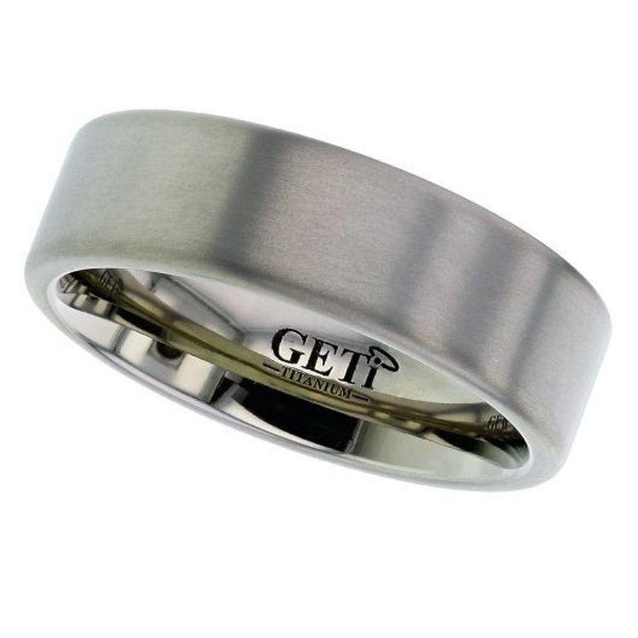 Dipples-Titanium Satin Finish Flat Court Wedding band, size S-Dipples Jewellers