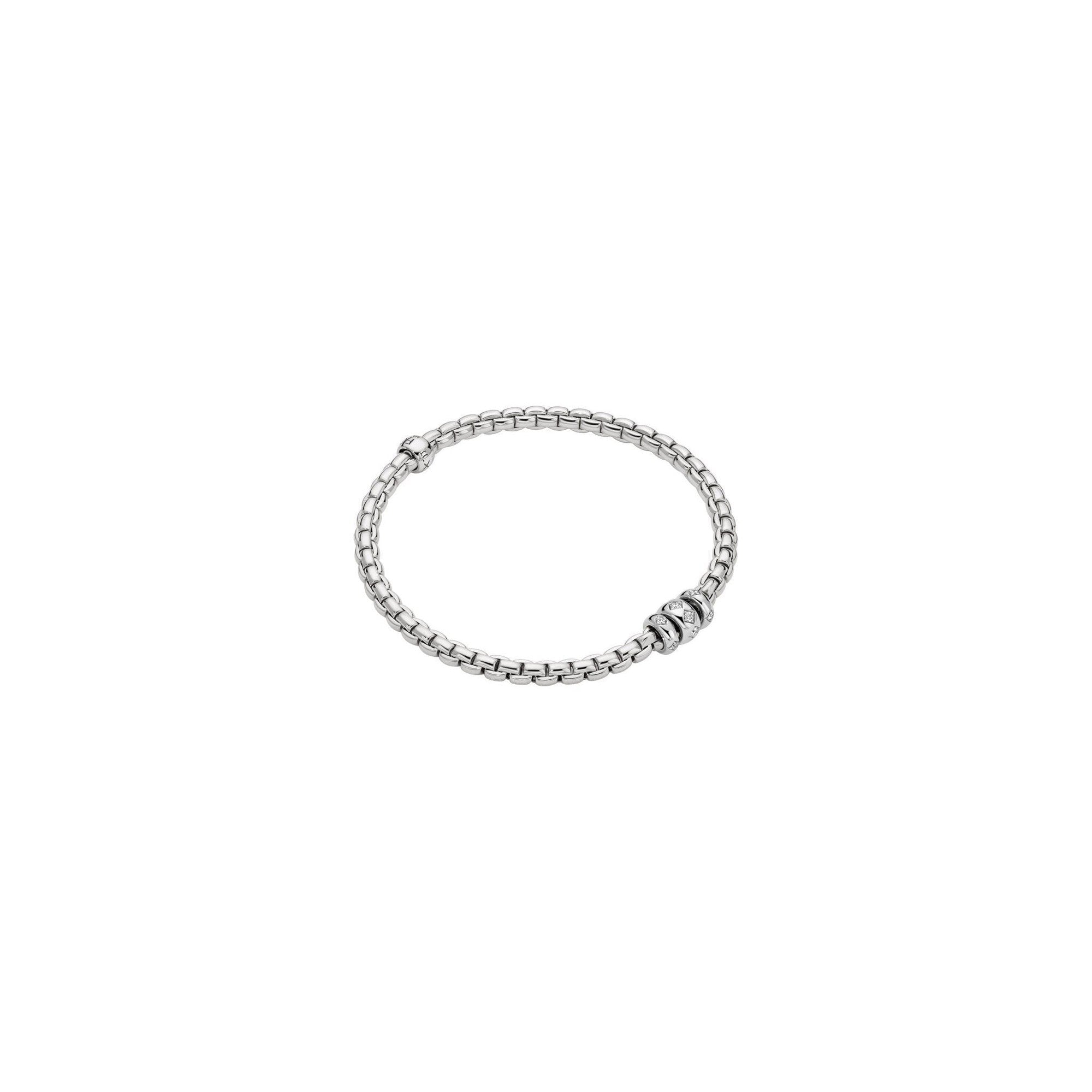 Fope-Eka Bracelet Wht dia 0.18ct-Dipples Jewellers
