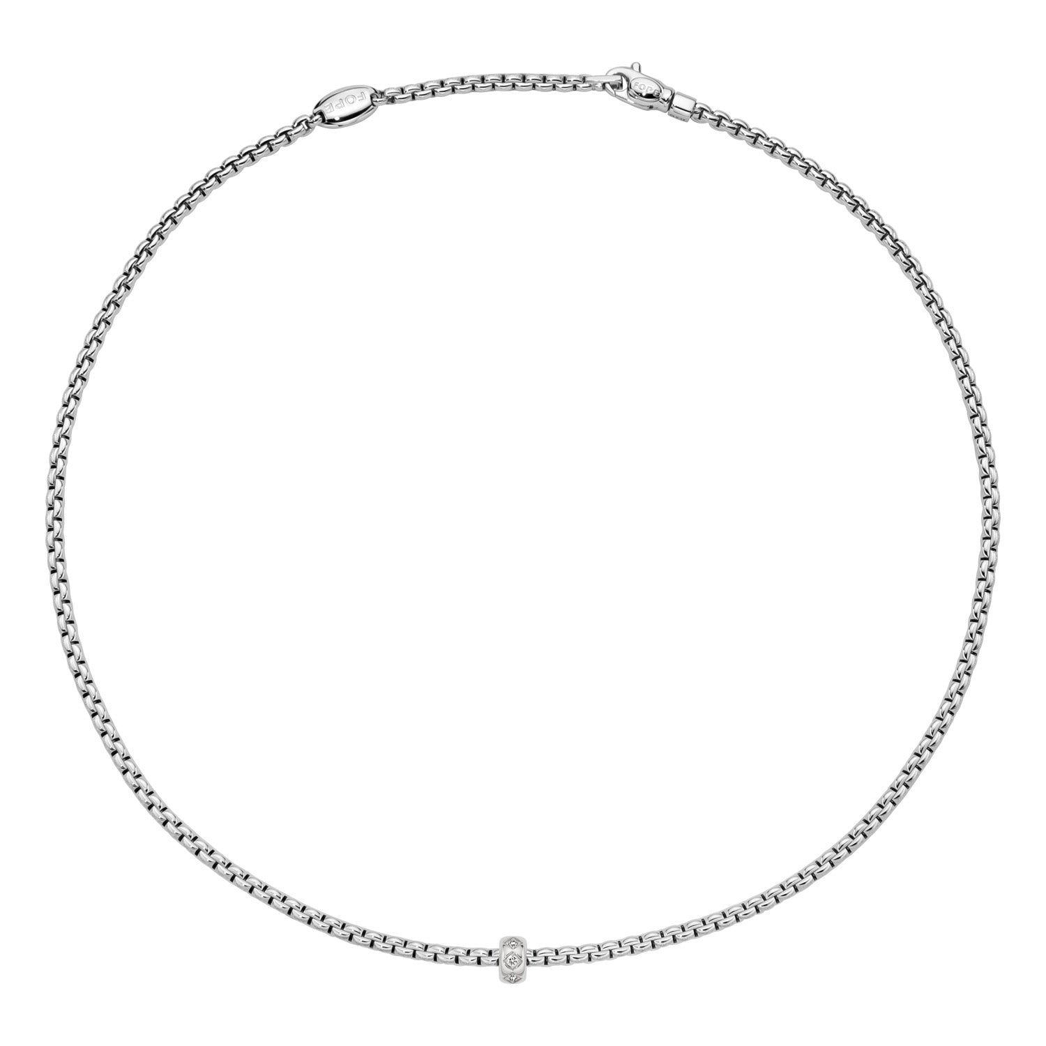 Fope-Eka Necklace Wht dia 0.12ct-Dipples Jewellers