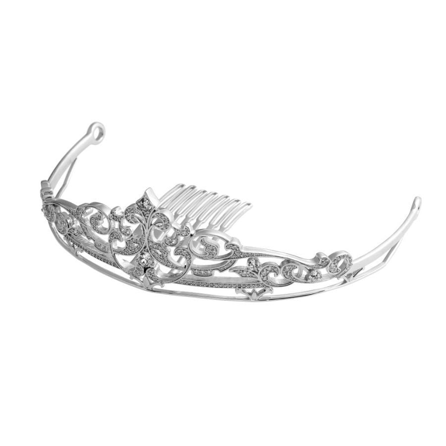 Dipples-Silver CZ Tiara-Dipples Jewellers