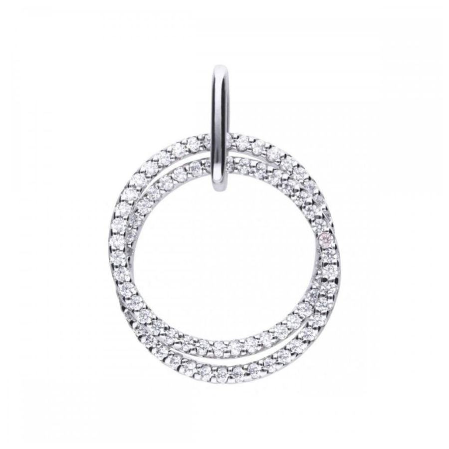 Dipples-Silver Df Cz-Entw Circ Pnd-Dipples Jewellers