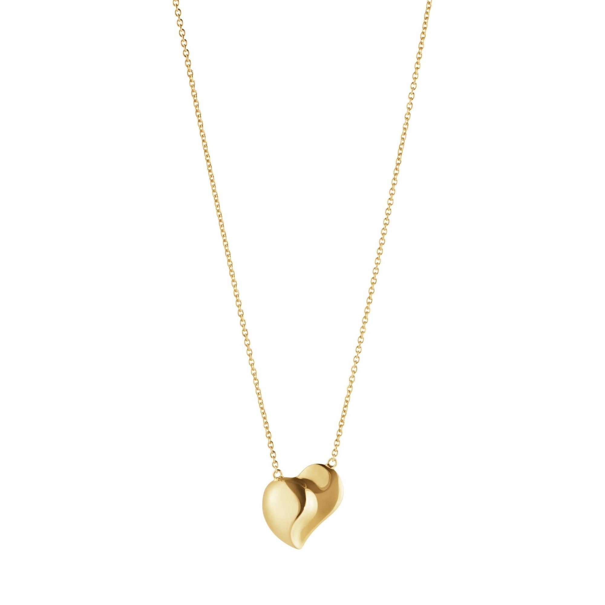 Georg Jensen-18ct Yellow Gold Heart Pendant-Dipples Jewellers