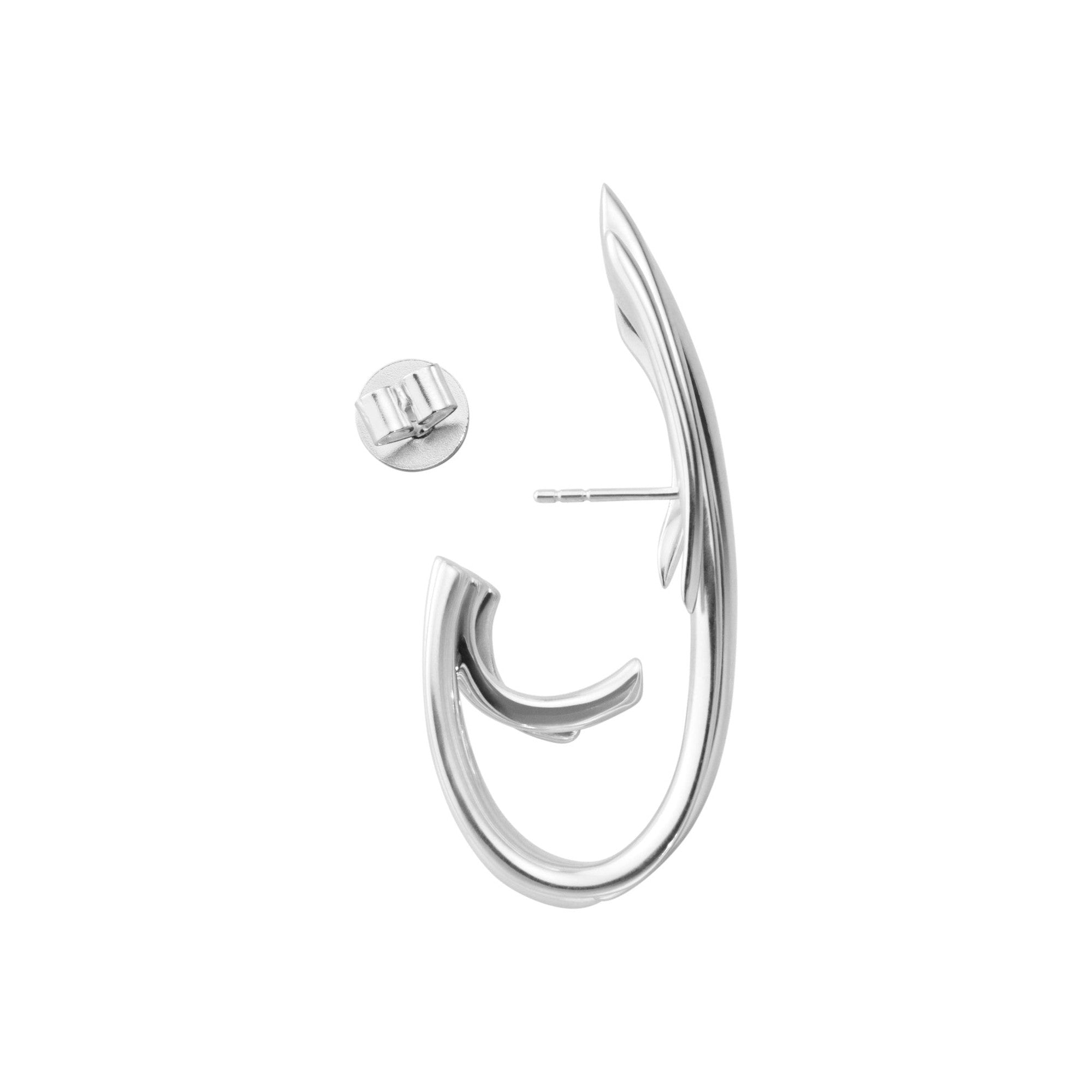 Georg Jensen-Silver Arc Earrings-Dipples Jewellers