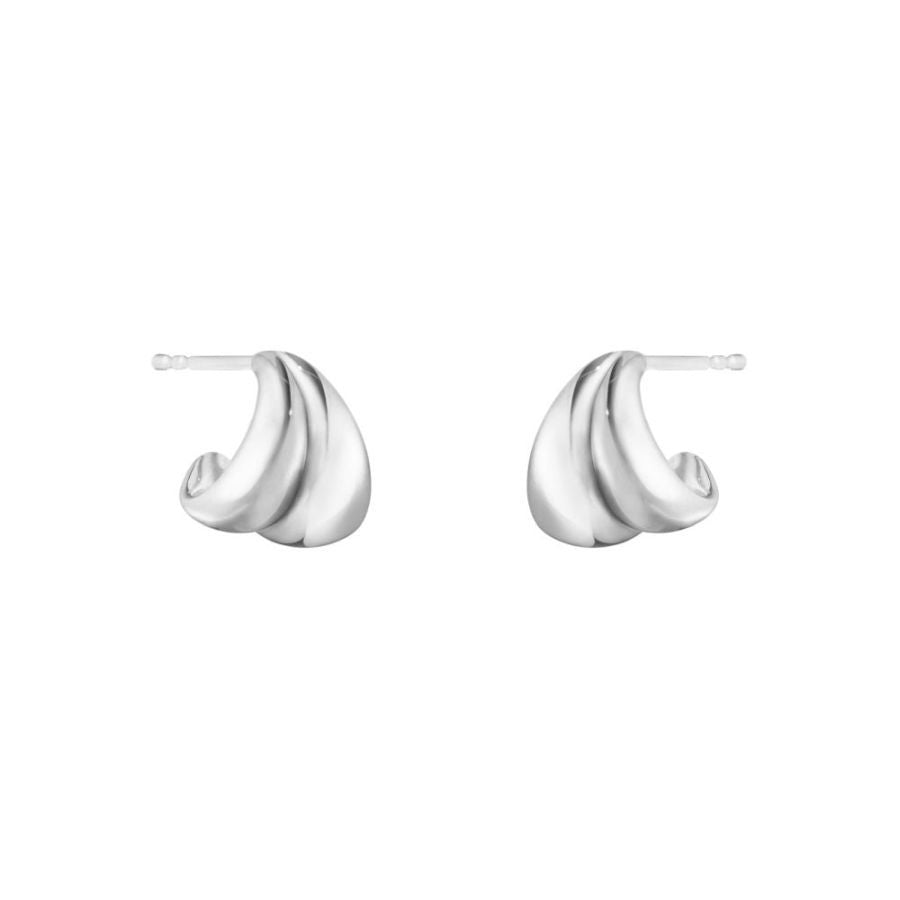 Georg Jensen-Silver Curve Earrings-Dipples Jewellers