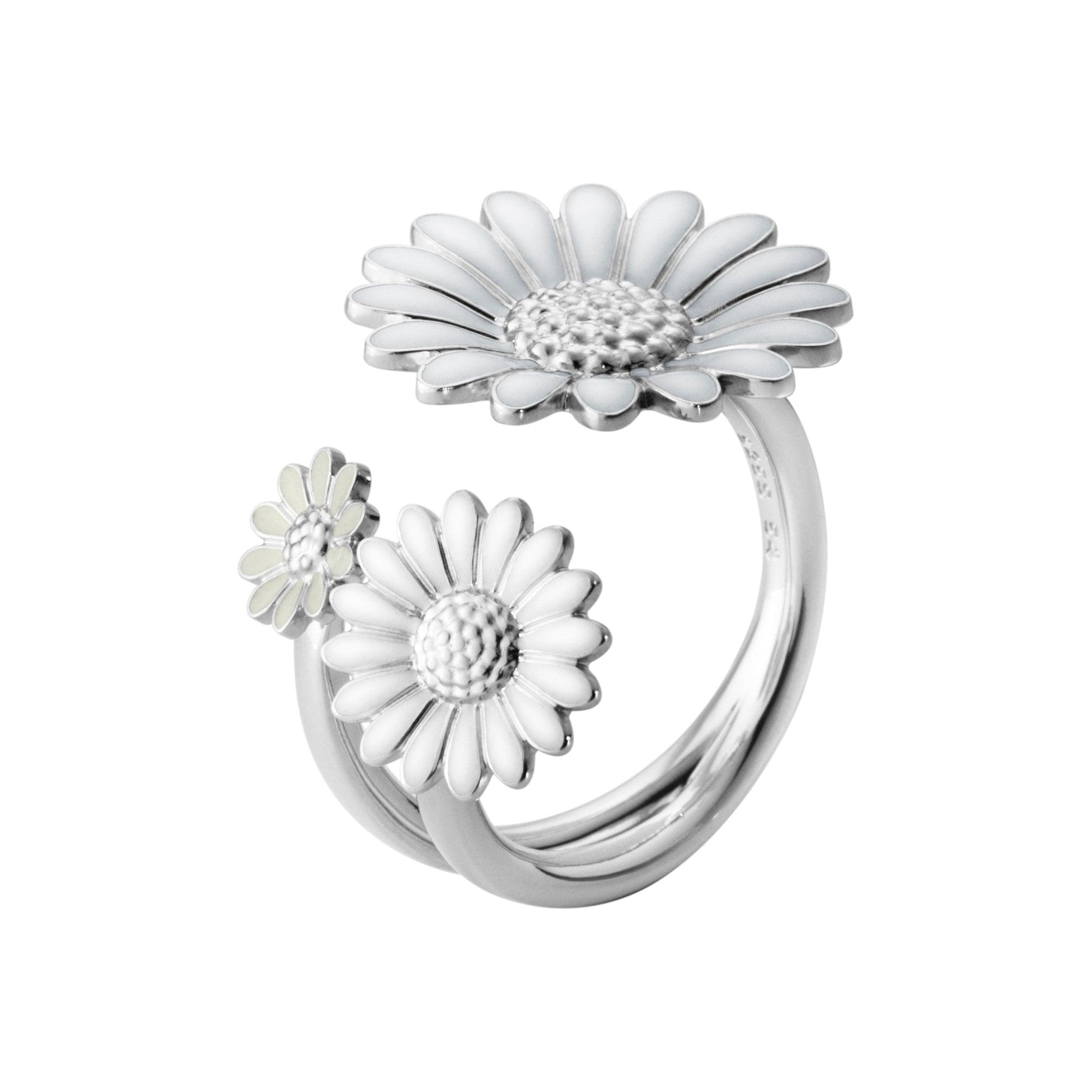 Georg Jensen-Silver Daisy Ring-Dipples Jewellers