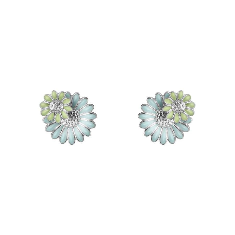 Georg Jensen-Silver Daisy Stud Earrings-Dipples Jewellers