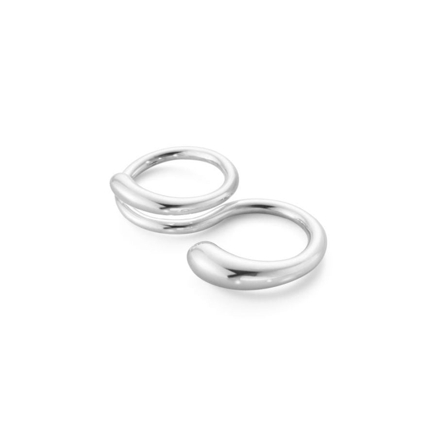 Georg Jensen-Silver Mercy Double Ring-Dipples Jewellers