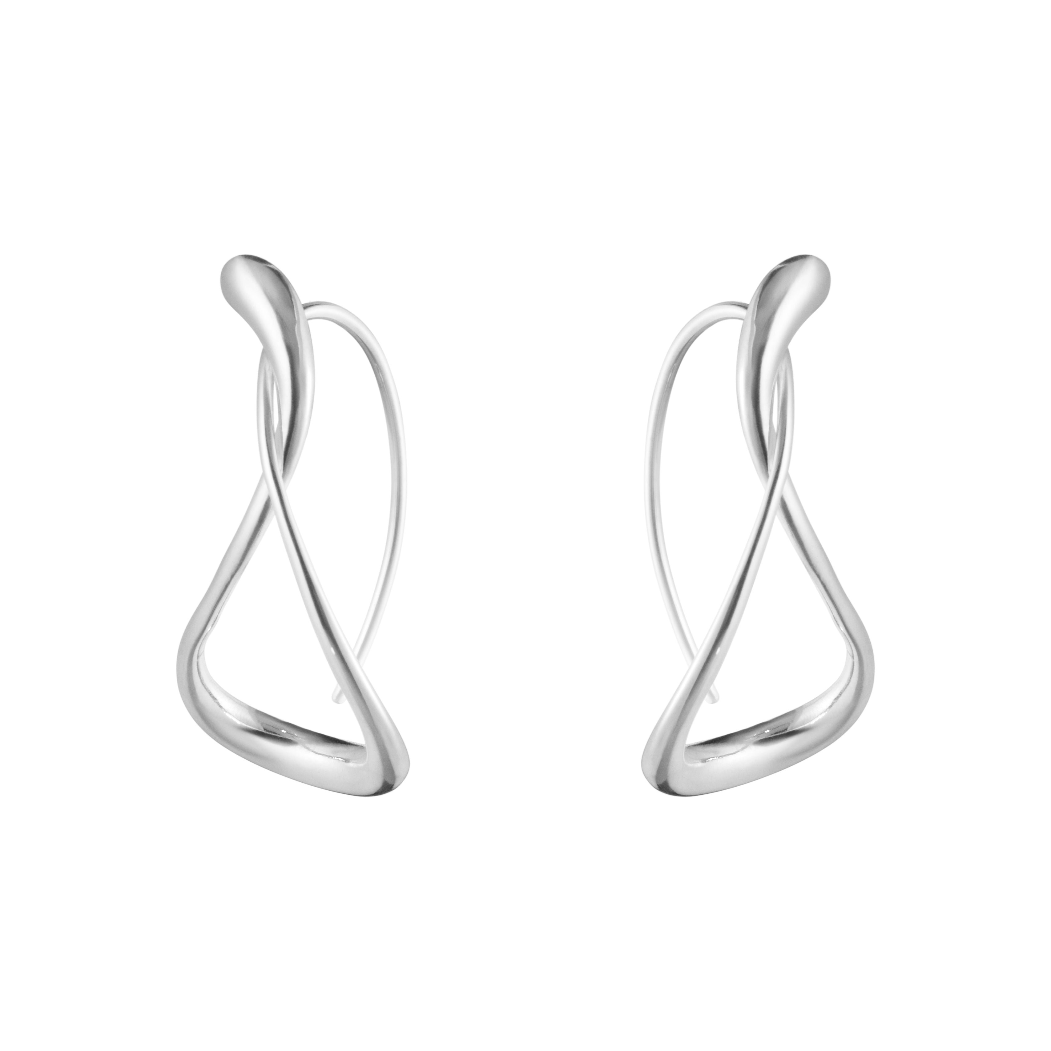 Georg Jensen-Silver Mercy Large Earhoops-Dipples Jewellers