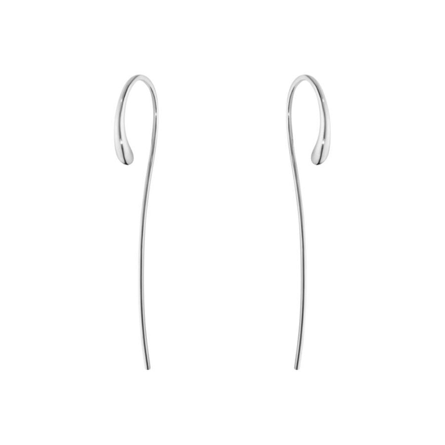 Georg Jensen-Silver Mercy Long Earrings-Dipples Jewellers