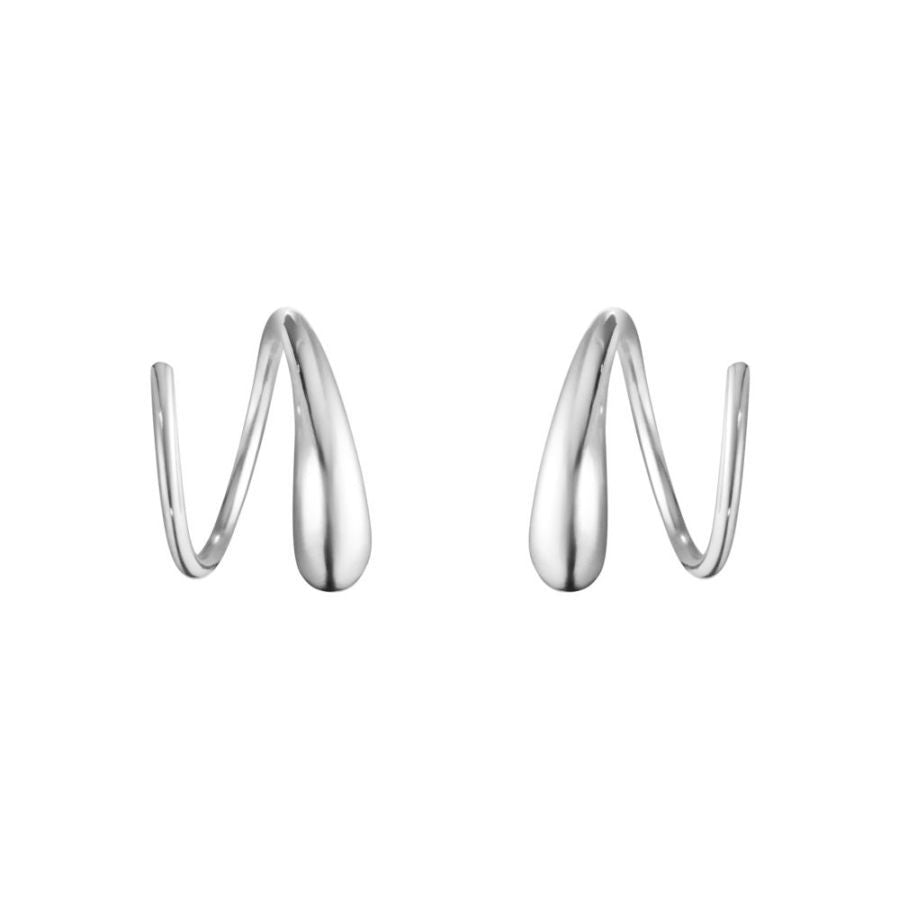 Georg Jensen-Silver Mercy Swirl Earrings-Dipples Jewellers
