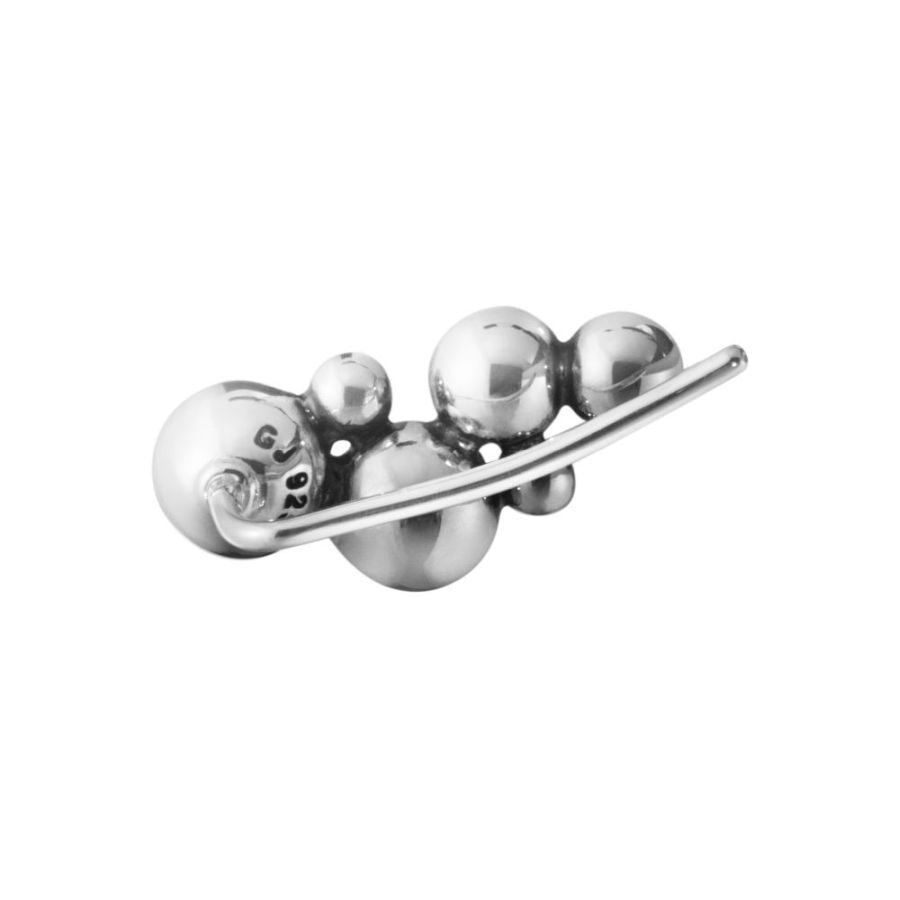 Georg Jensen-Silver Moonlight Grapes Earcuffs-Dipples Jewellers
