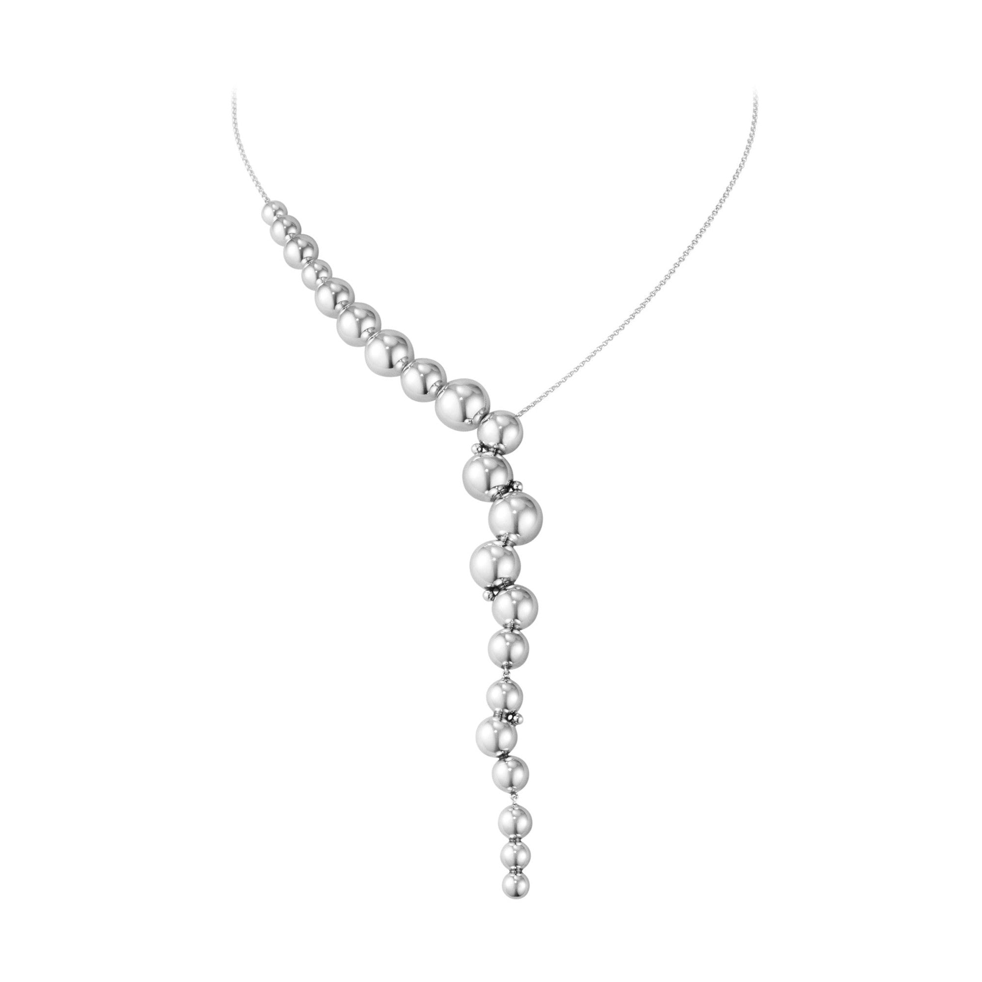 Georg Jensen-Silver Moonlight Grapes Necklace-Dipples Jewellers