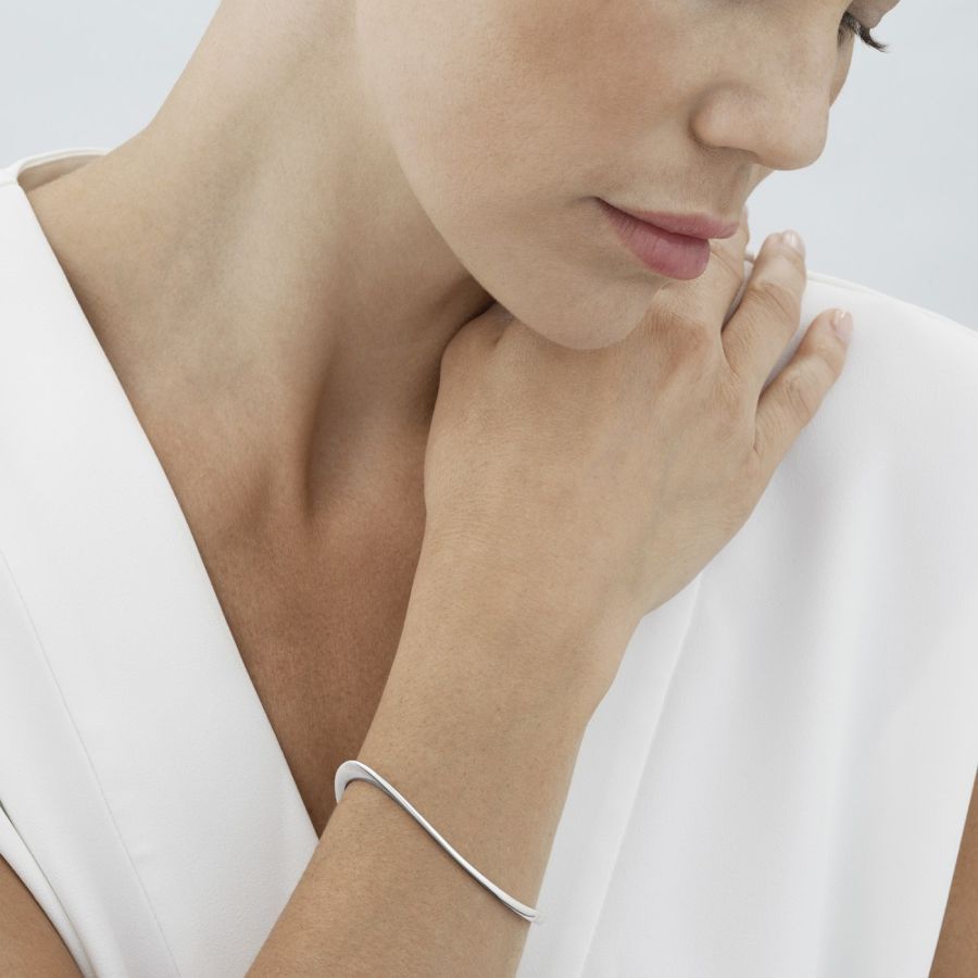 Georg Jensen-Silver Offspring Bangle-Dipples Jewellers