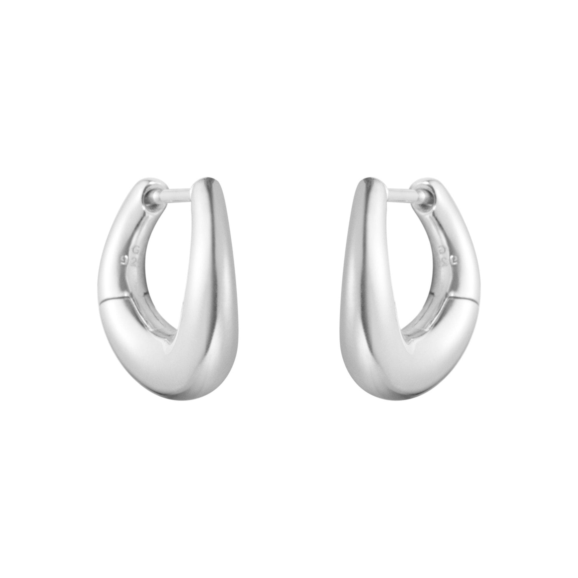 Georg Jensen-Silver Offspring Small Earhoops-Dipples Jewellers