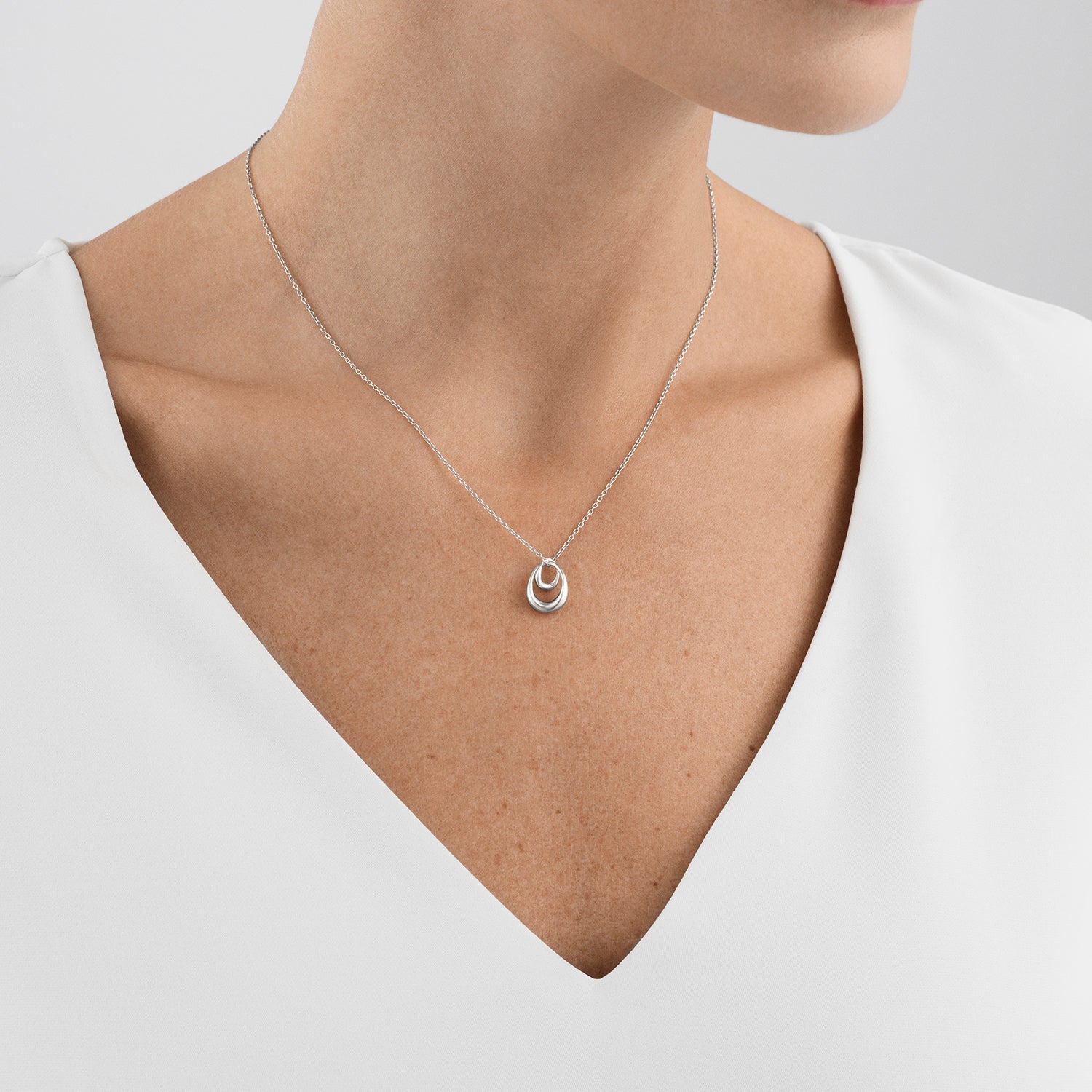 Georg Jensen-Silver Offspring Small Pendant-Dipples Jewellers