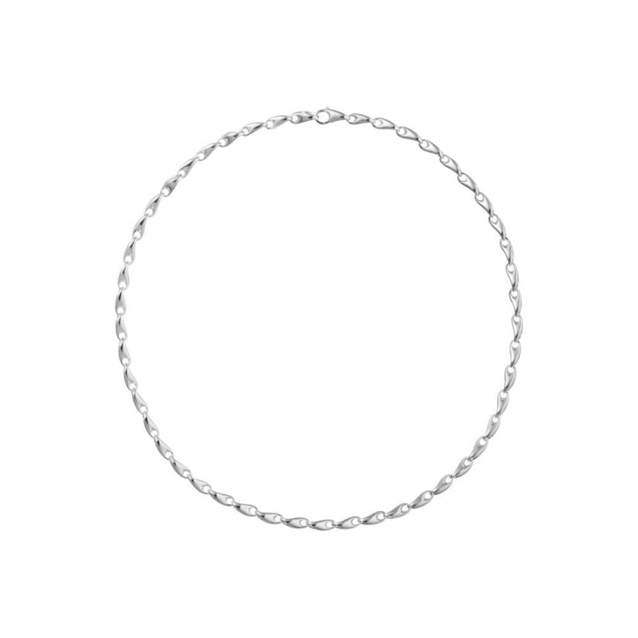 Georg Jensen-Silver Reflect 45cm Slim Necklace-Dipples Jewellers