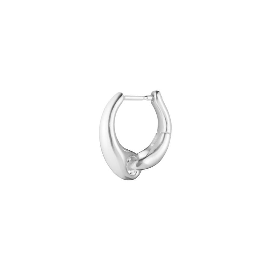 Georg Jensen-Silver Reflect Single Earhoop-Dipples Jewellers