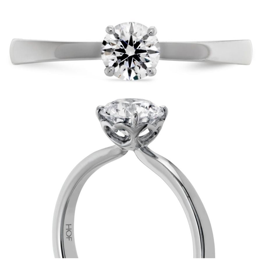 Hearts On Fire-0.51ct Signature Diamond Solitaire Platinum Ring-Dipples Jewellers