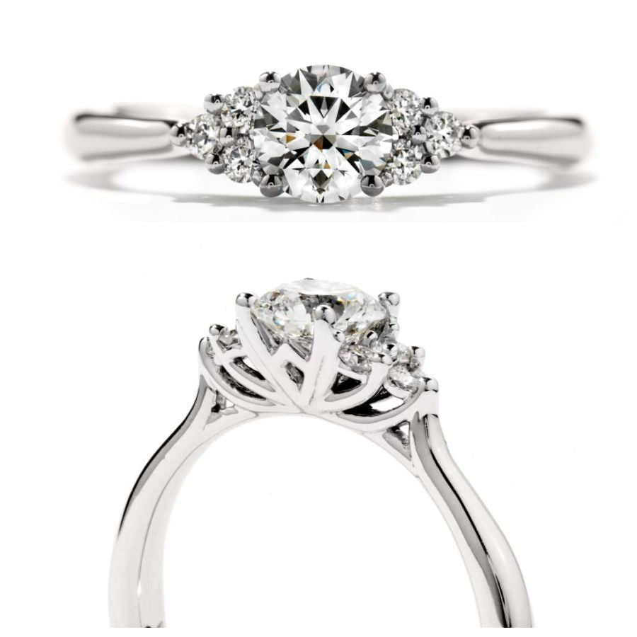 Hearts On Fire-18ct white gold Felicity Queen Anne diamondset ring-Dipples Jewellers