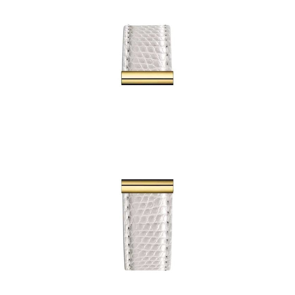Herbelin-Antarès Interchangeable Watch Strap – Lizard Textured White Leather / Gold PVD-Dipples Jewellers
