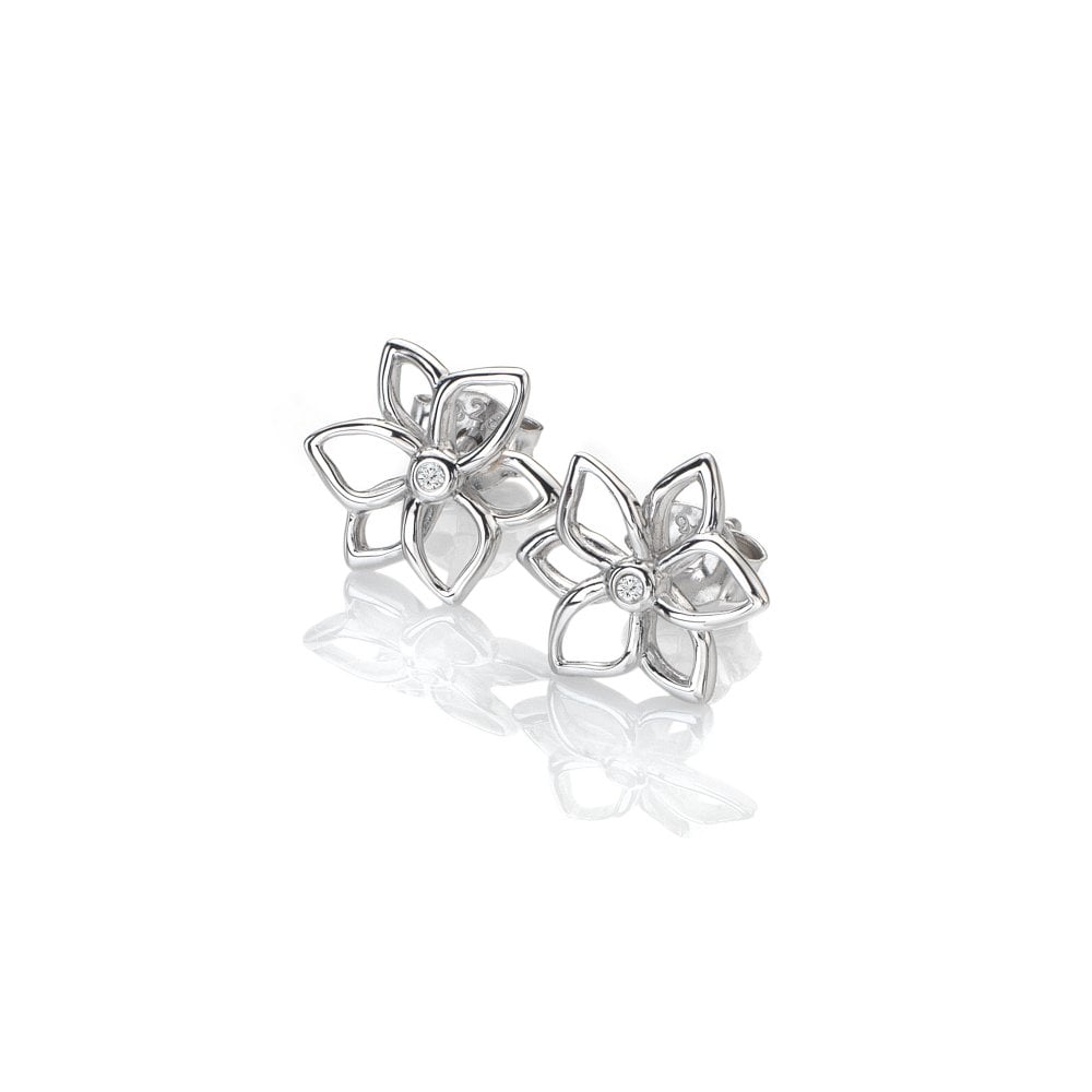 Hot Diamonds-Amulets Flower Earrings-Dipples Jewellers