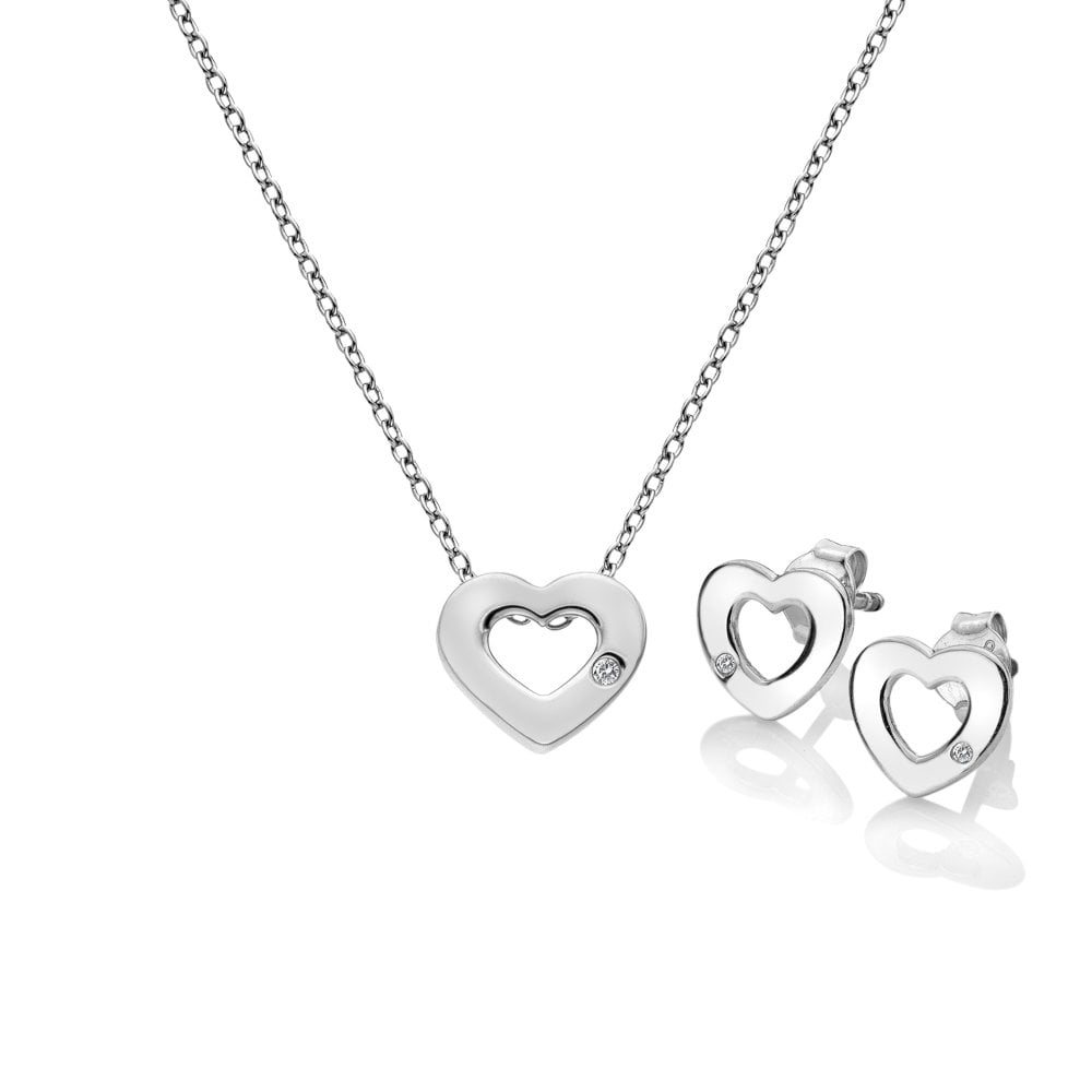 Hot Diamonds-Diamond Amulets Heart Set-Dipples Jewellers
