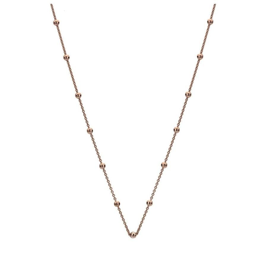 Hot Diamonds-Emozioni rose gold plate silver intermittent bead chain.-Dipples Jewellers