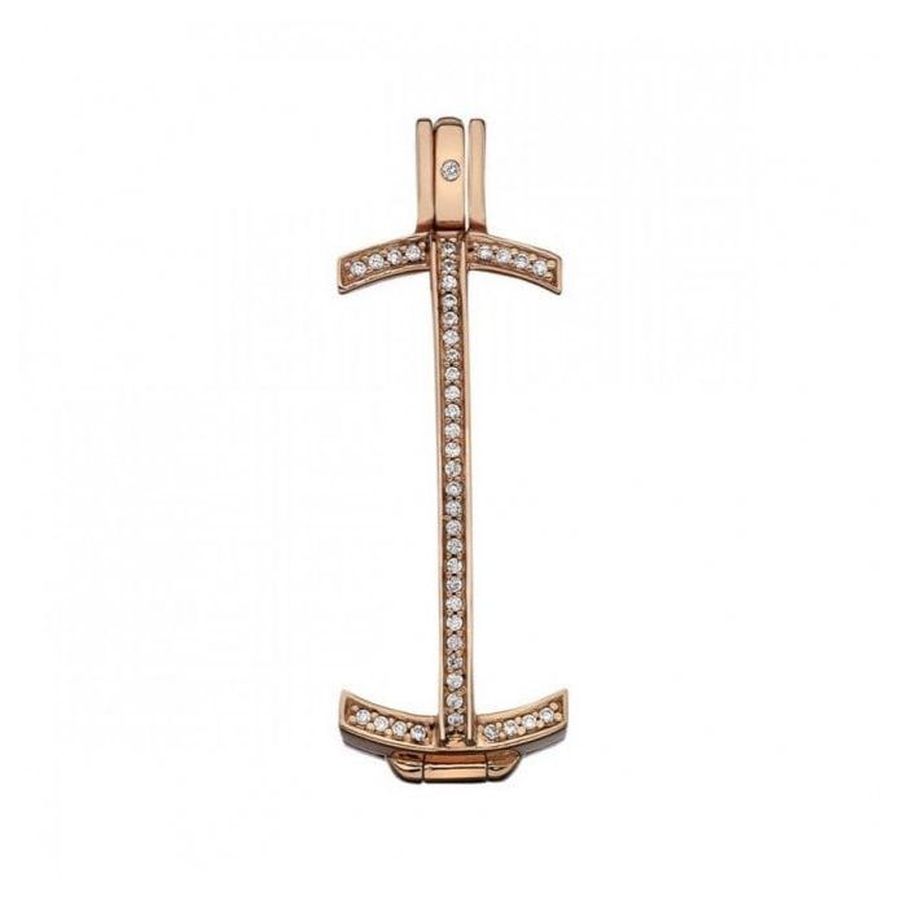 Hot Diamonds-Emozioni Rose Gold Plated 33mm Carezza Coin Keeper-Dipples Jewellers