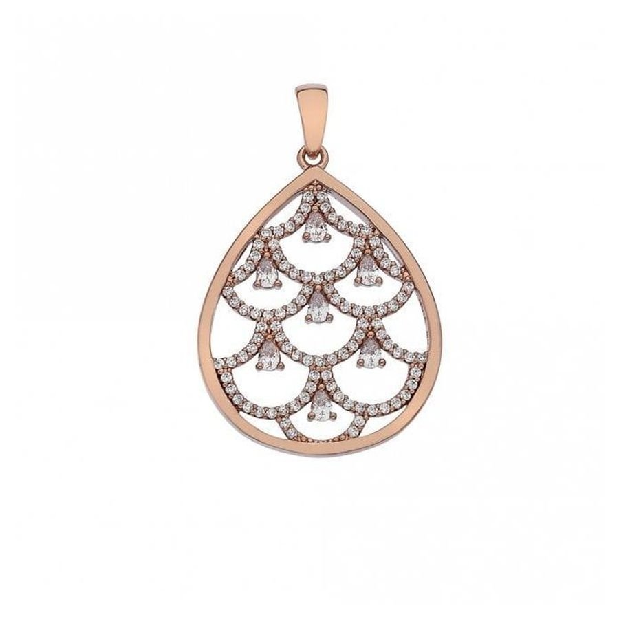 Hot Diamonds-Emozioni Rose Gold Plated Lust Layer Pendant-Dipples Jewellers