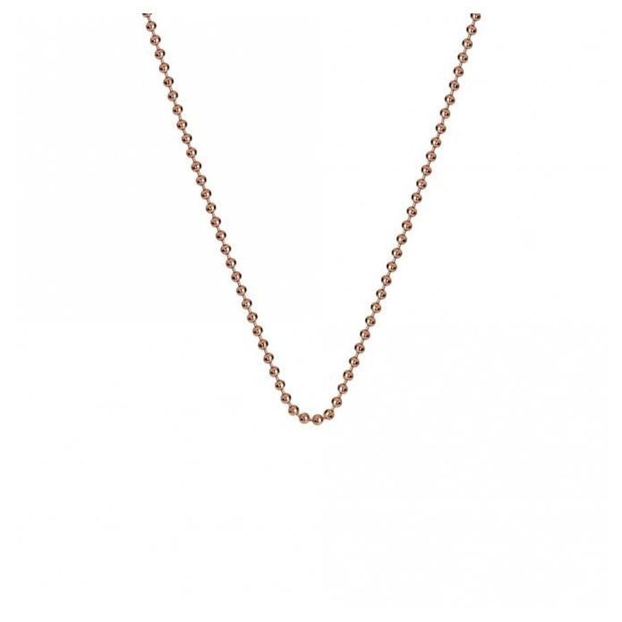 Hot Diamonds-Emozioni rose gold plated silver 30' Bead link chain.-Dipples Jewellers