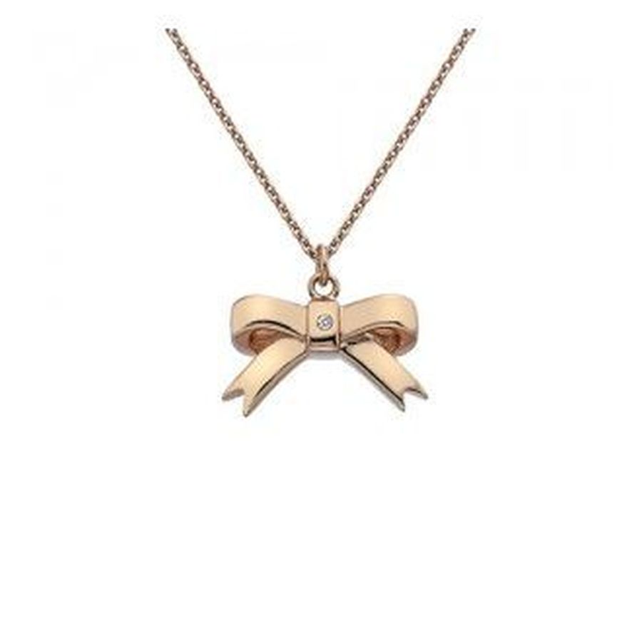 Hot Diamonds-Nurture Circle White Topaz Pendant - Rose Gold Plate-Dipples Jewellers