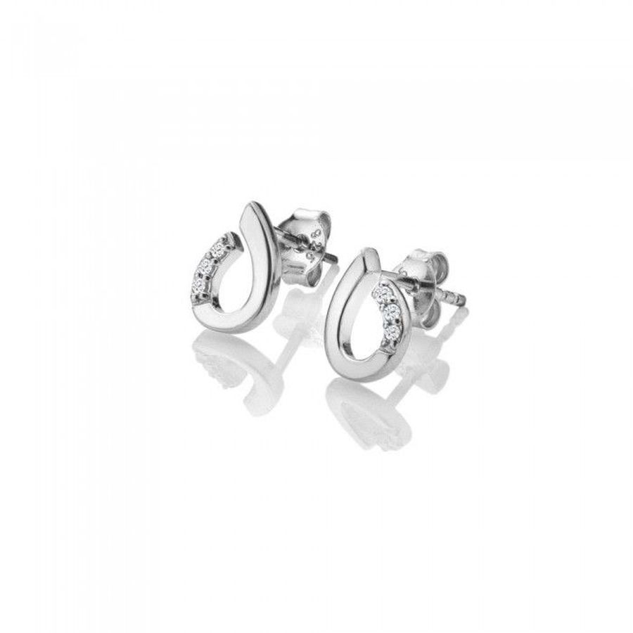 Hot Diamonds-Silver Diamond Set Teardrop Earrings-Dipples Jewellers