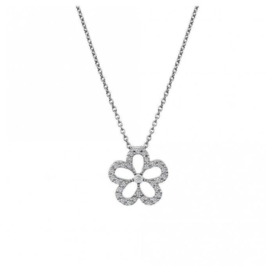 Hot Diamonds-Silver Gentle White Topaz Pendant & Chain-Dipples Jewellers