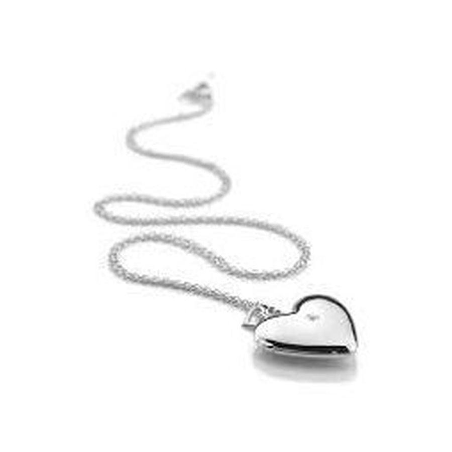 Hot Diamonds-Silver Memories Romantic Heart Locket & Chain-Dipples Jewellers