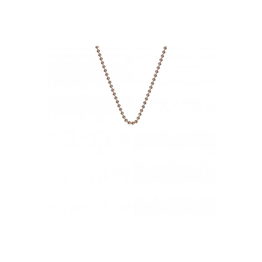 Hot Diamonds-Silver Rose Gold Plated 18' Bead Chain-Dipples Jewellers