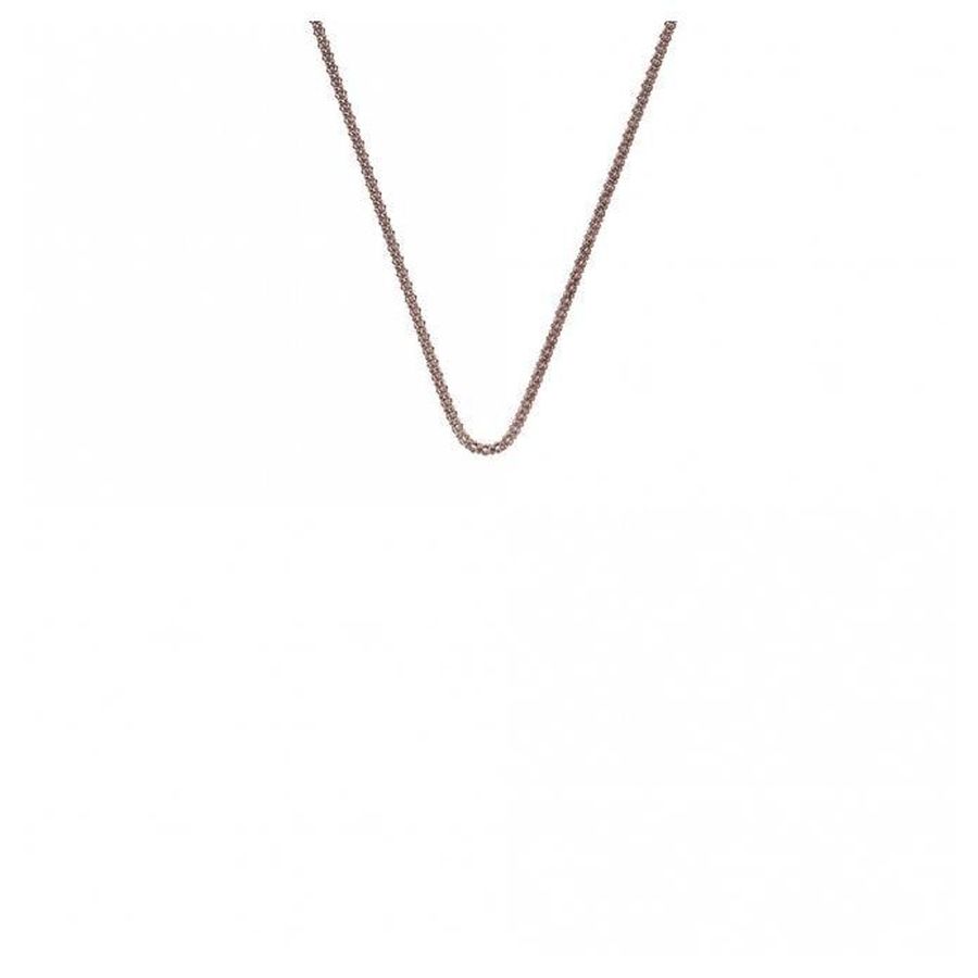Hot Diamonds-Silver Rose Gold Plated 18' Popcorn Link Chain-Dipples Jewellers