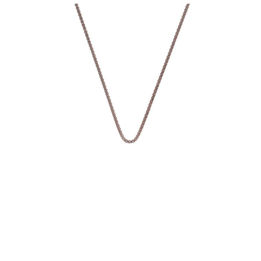 Hot Diamonds-Silver Rose Gold Plated Popcorn Chain-Dipples Jewellers