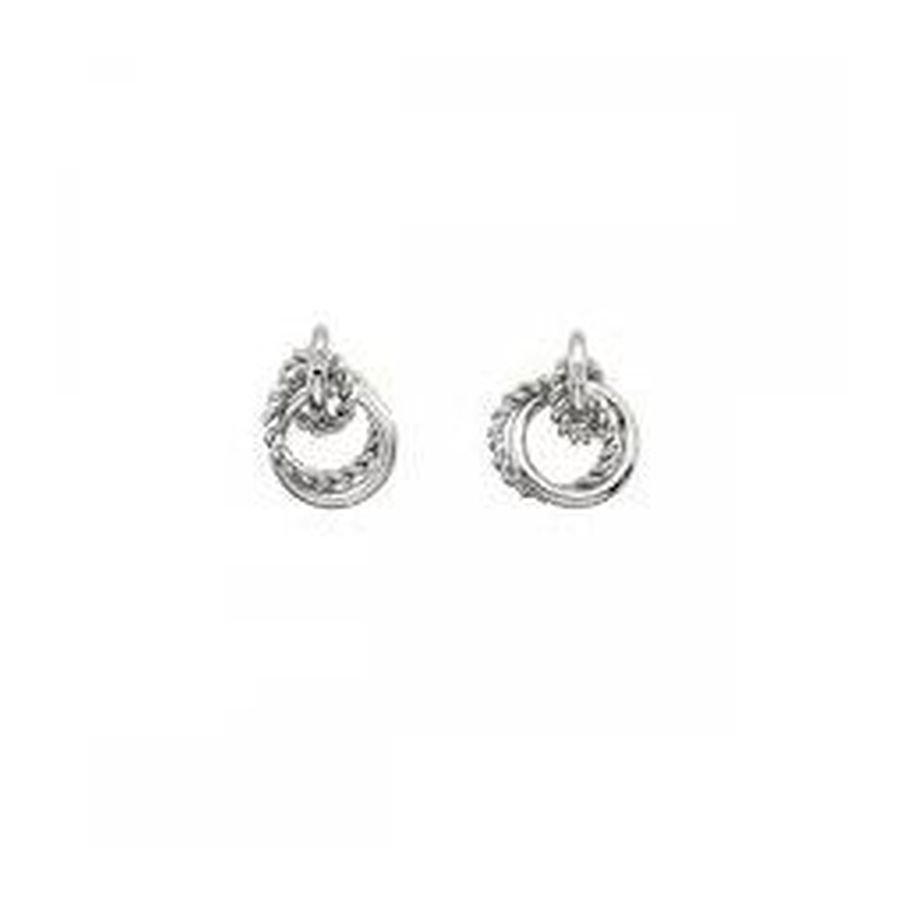 Hot Diamonds-Silver Unity Circle Stud Earrings-Dipples Jewellers