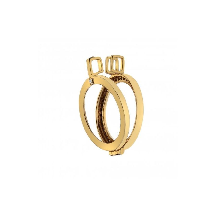 Hot Diamonds-Silver Yellow Gold Plated Belcher Link 16-18' chain-Dipples Jewellers