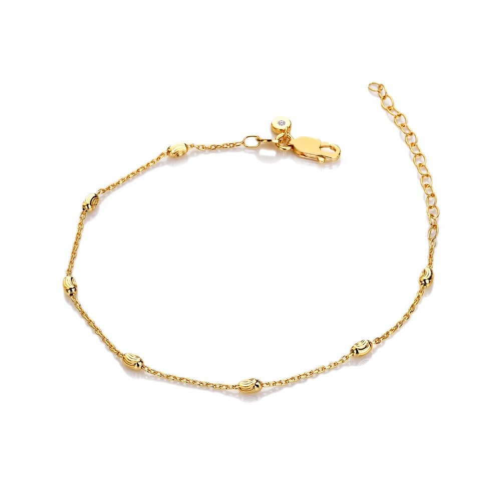 Hot Diamonds-Hot Diamonds X TG Oval Bracelet - Yellow Gold Plate-Dipples Jewellers