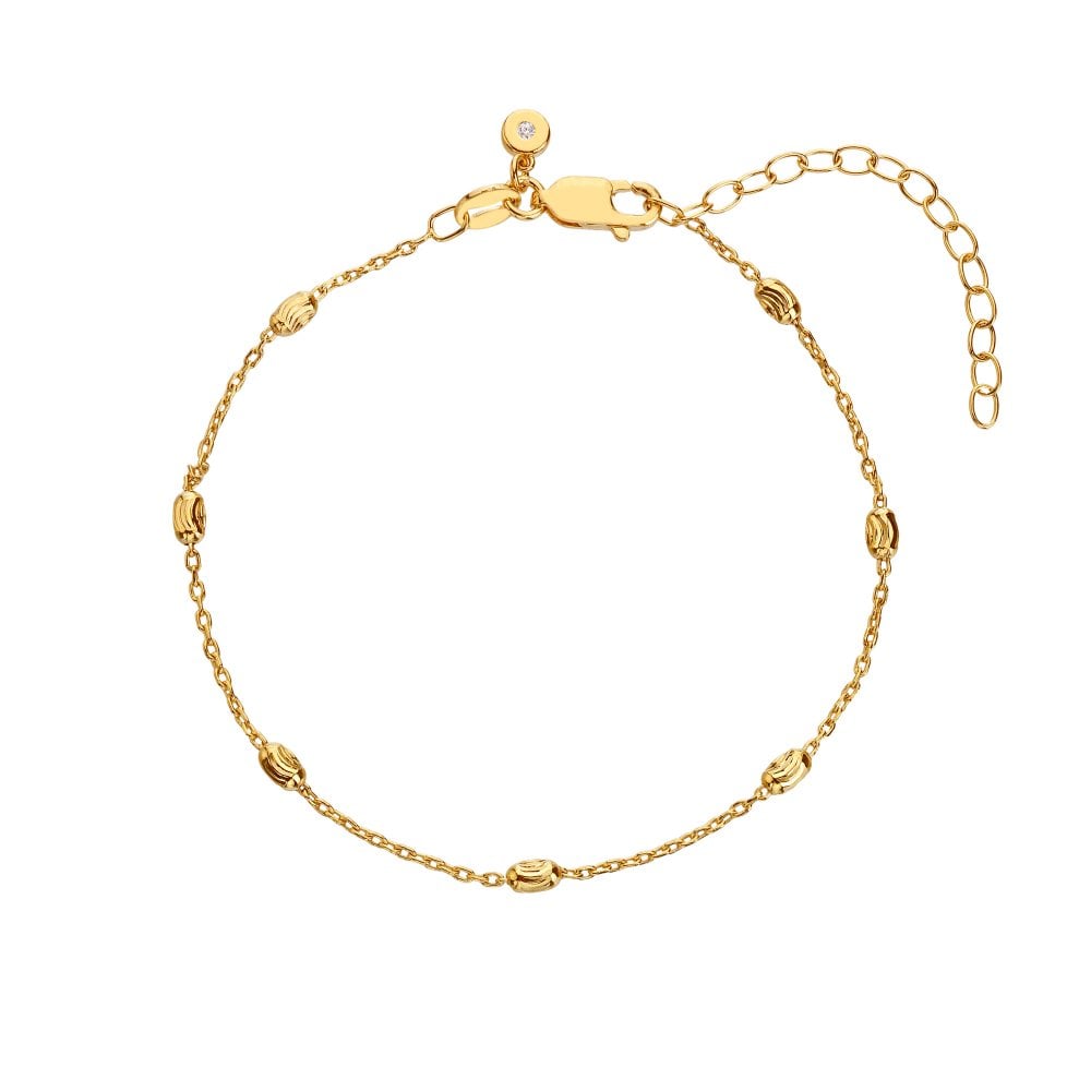 Hot Diamonds-Hot Diamonds X TG Oval Bracelet - Yellow Gold Plate-Dipples Jewellers