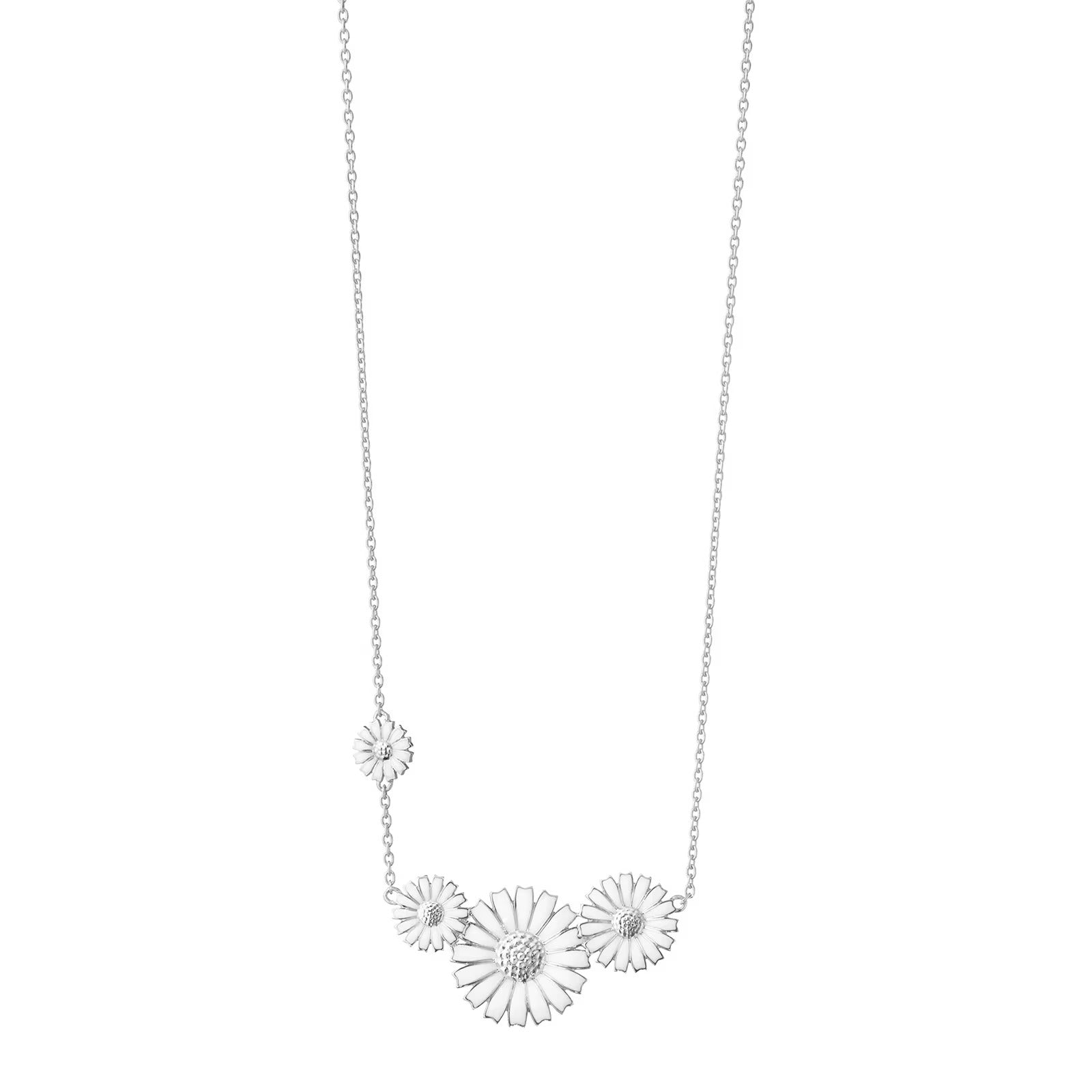 Silver Daisy 4-Flower Necklace