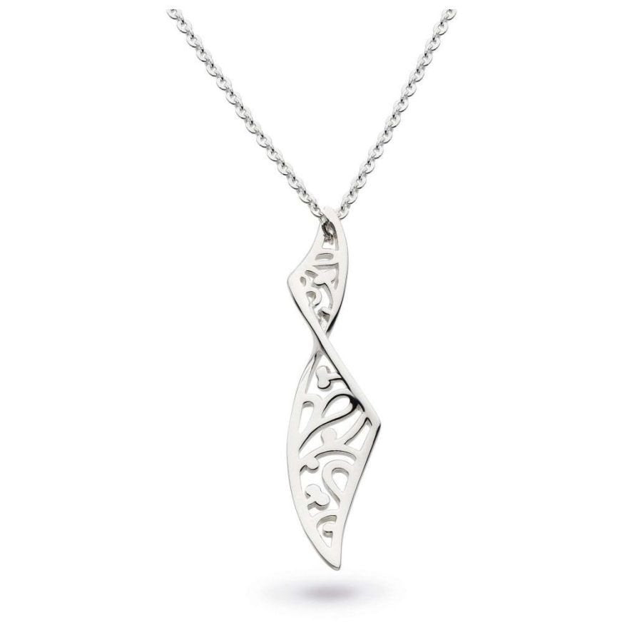 Kit Heath-KH Silver Blossom Flourish Twist Ncklce-Dipples Jewellers