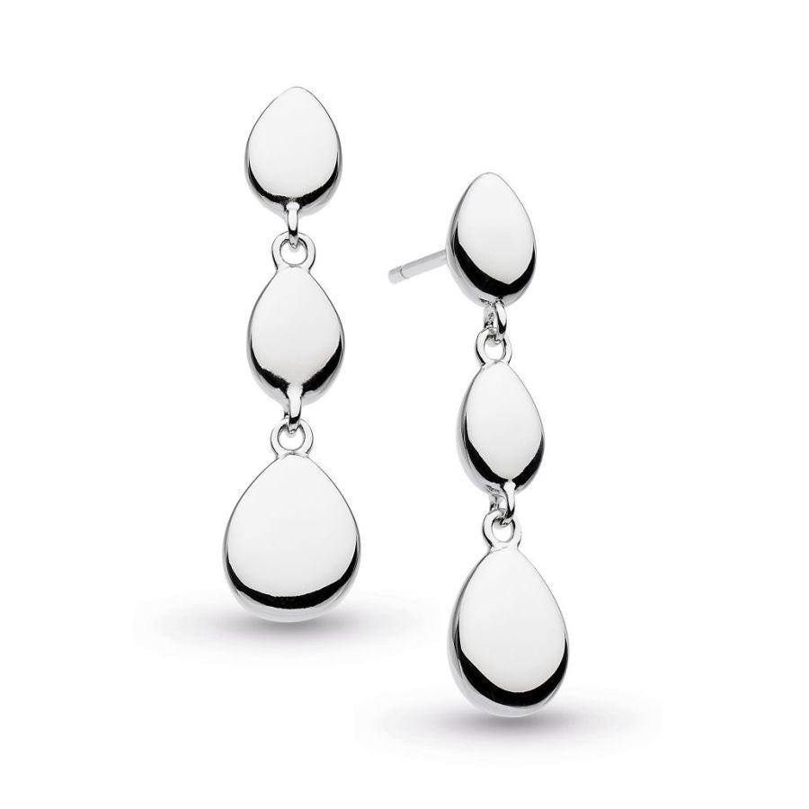 Kit Heath-KH Silver Coast Pebble Linking Pebbles Drop Errngs-Dipples Jewellers