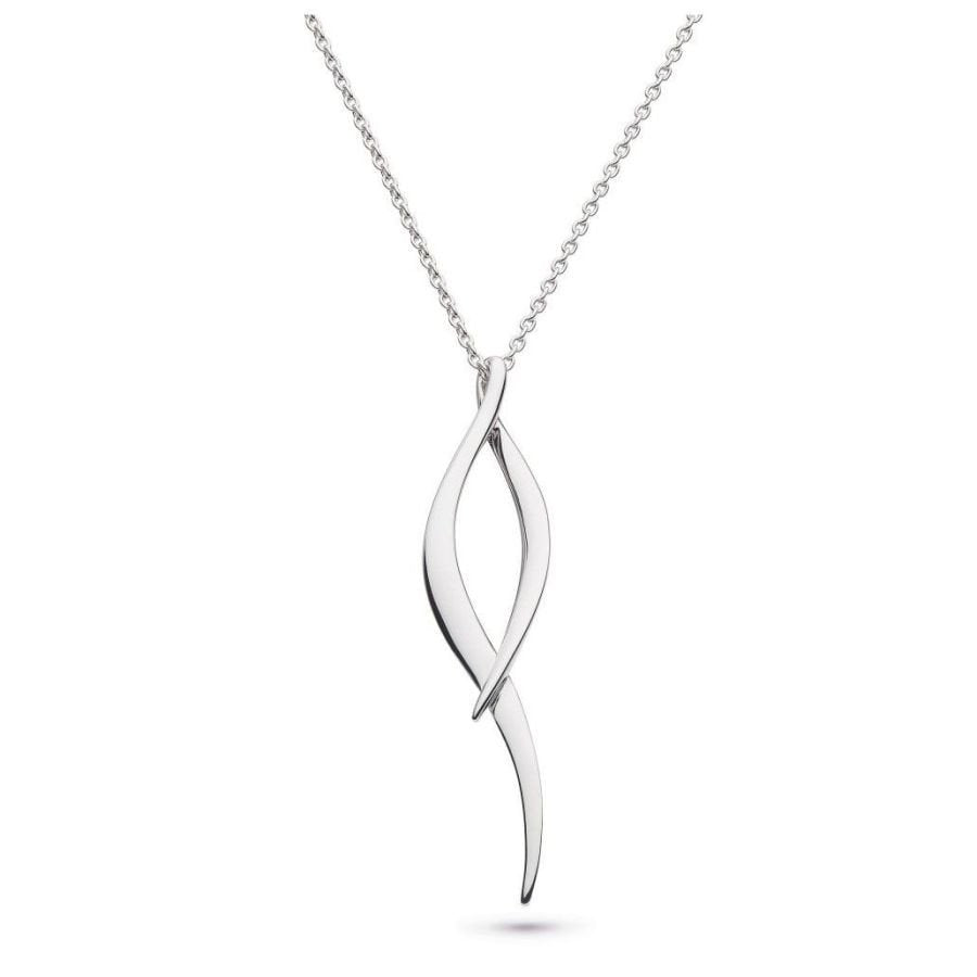 Kit Heath-KH Silver Entwine Twine Twist Ncklce-Dipples Jewellers