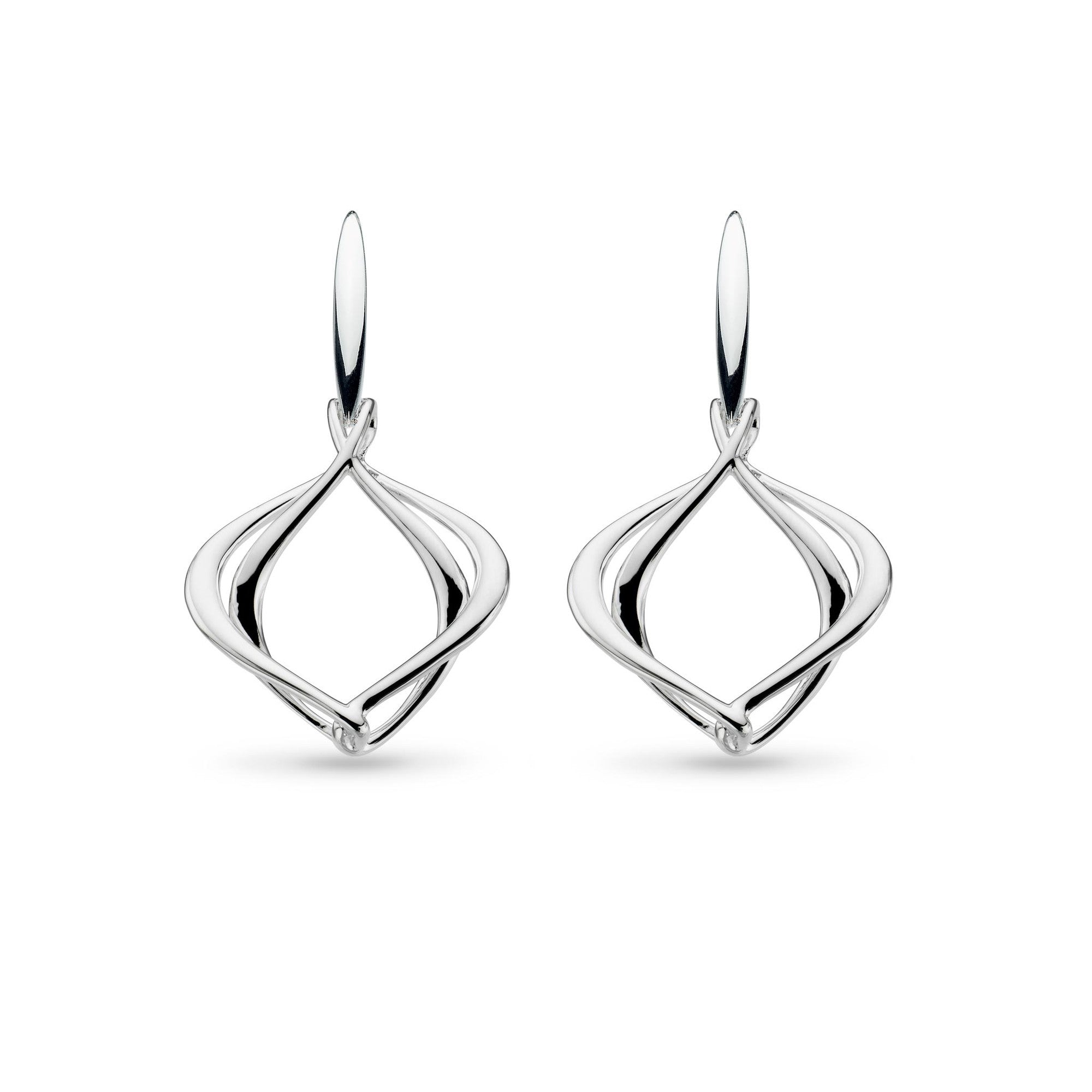 Kit Heath-Silver Alicia Grande Drop Earrings-Dipples Jewellers