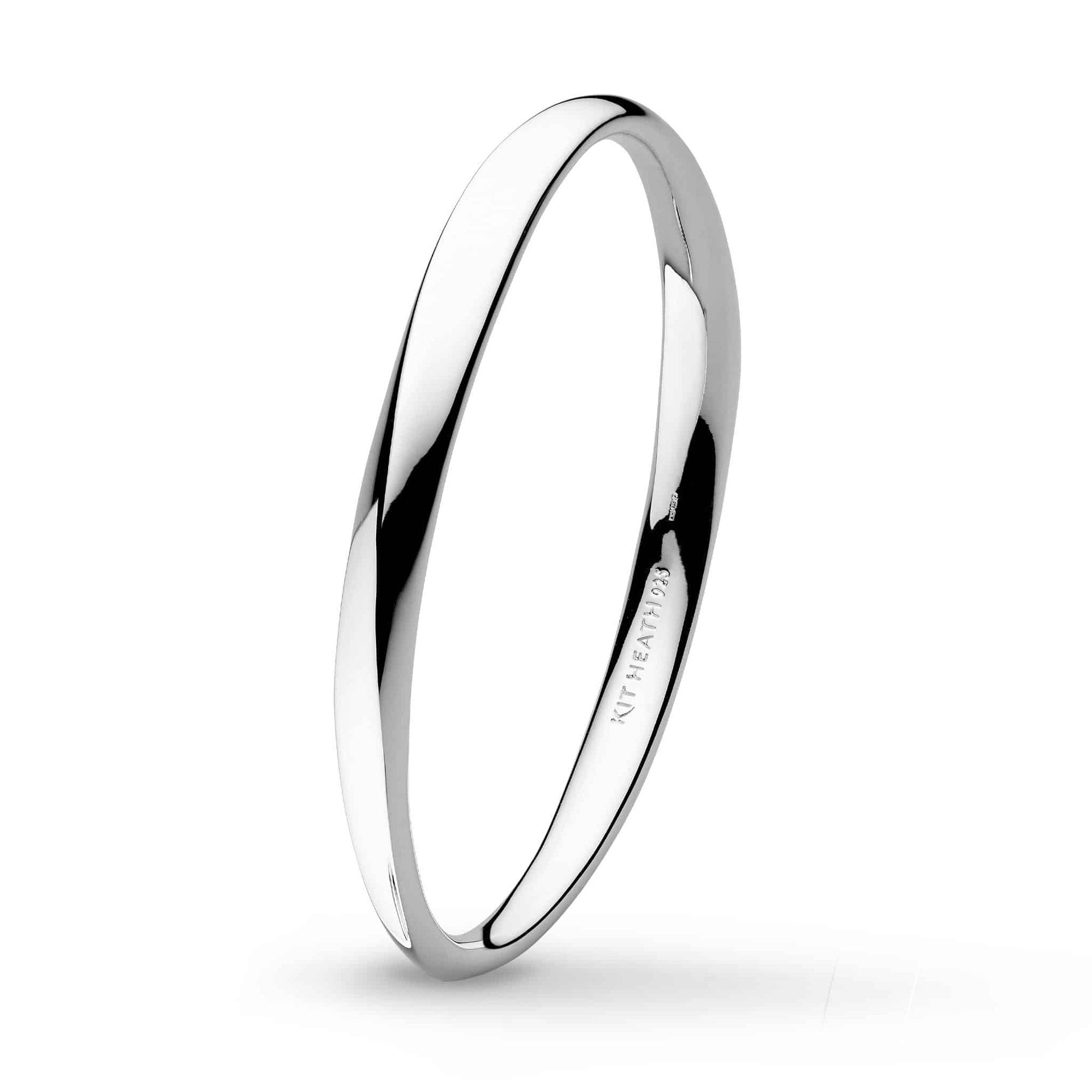 Kit Heath-Silver Bevel Cirque Bangle-Dipples Jewellers
