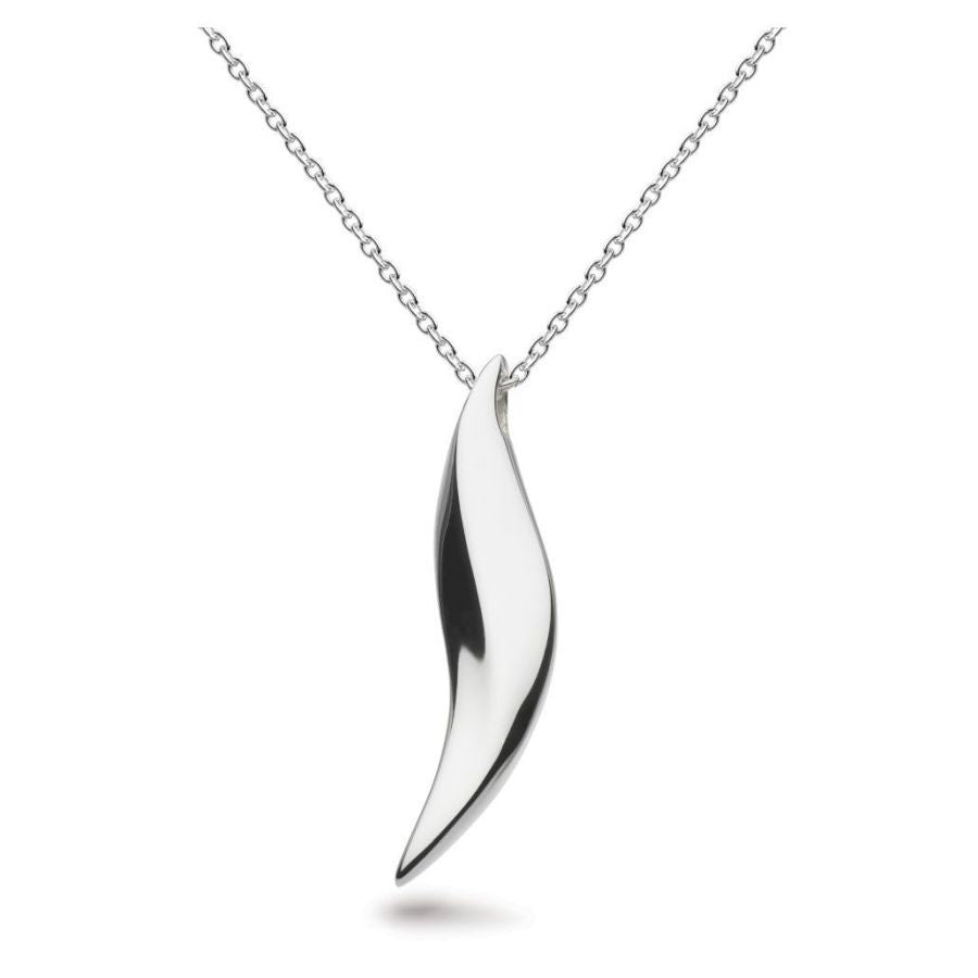 Kit Heath-Silver Bevel Edge Necklace-Dipples Jewellers