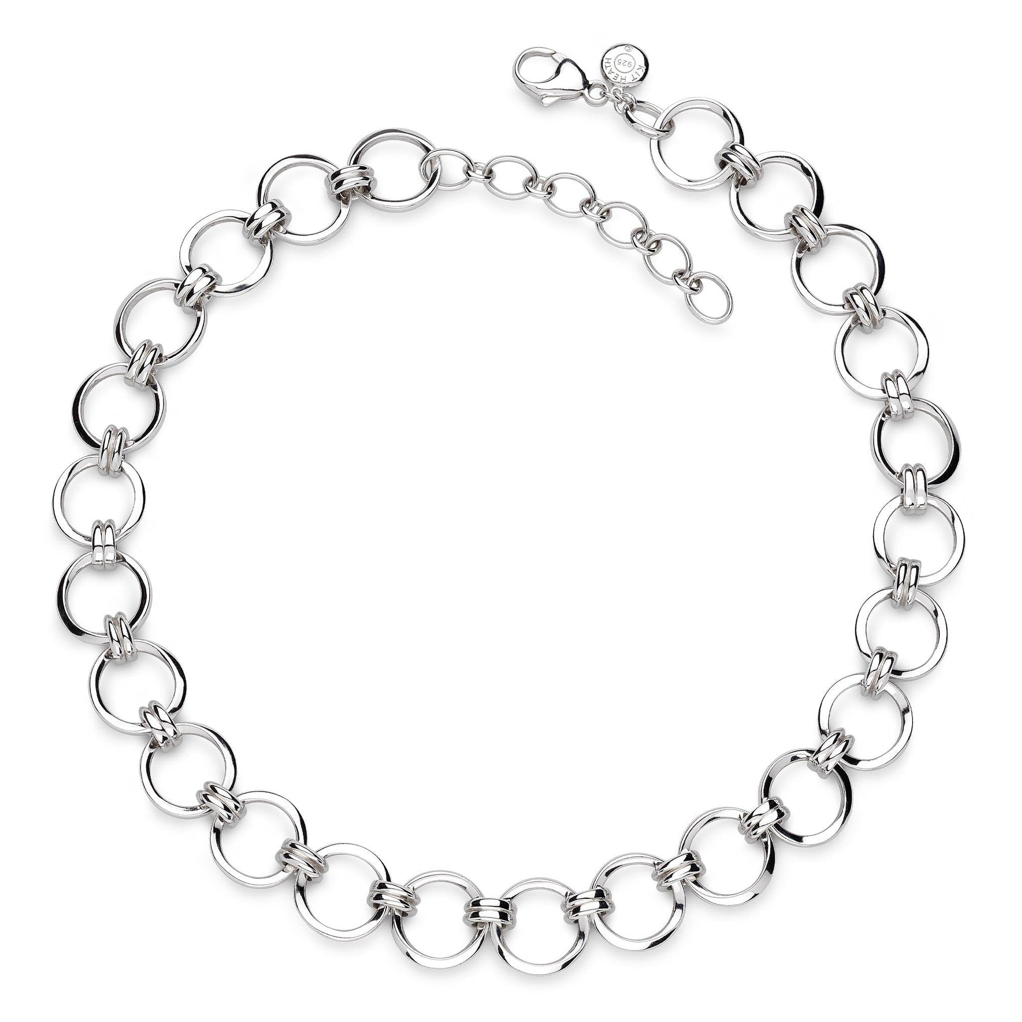 Kit Heath-Silver Bevel Unity Statement Necklace-Dipples Jewellers
